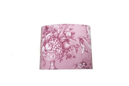 Custom Silk Floral Print Drum Shade 15"