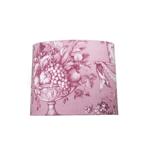 Custom Silk Floral Print Drum Shade 15"